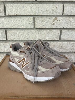 New Balance Womans 990v4 Made In USA 'White Alabaster'